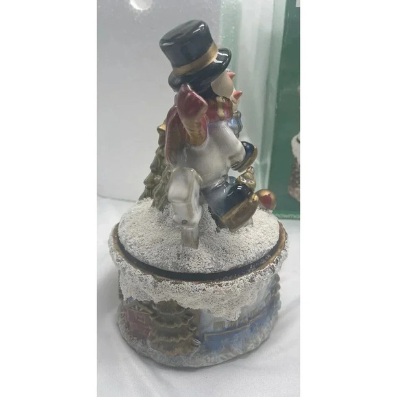 JCPenney Home Collection  SNOWMAN DECORATIVE MUSIC BOX MUSICAL  JINGLE BELLS - Picture 13 of 16